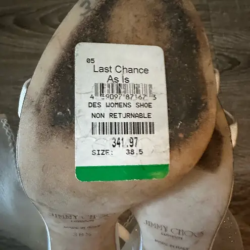 Jimmy Choo Aveline Tulle Bow Pump Sandals- Bridal 8.5