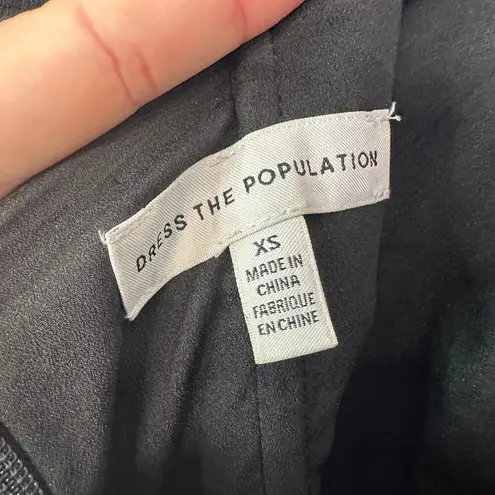 Dress the Population Louisa Butterfly Sleeve Cocktail Dress in Black Size XS