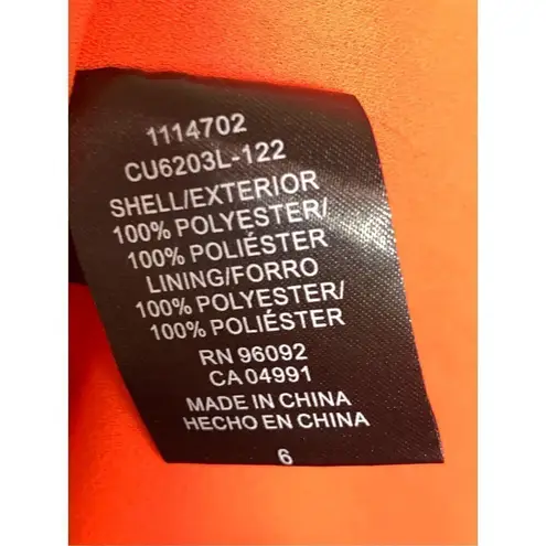 Hilary Radley Women's Lined Layered Sheer Tunic Midi Dress Orange Size 6