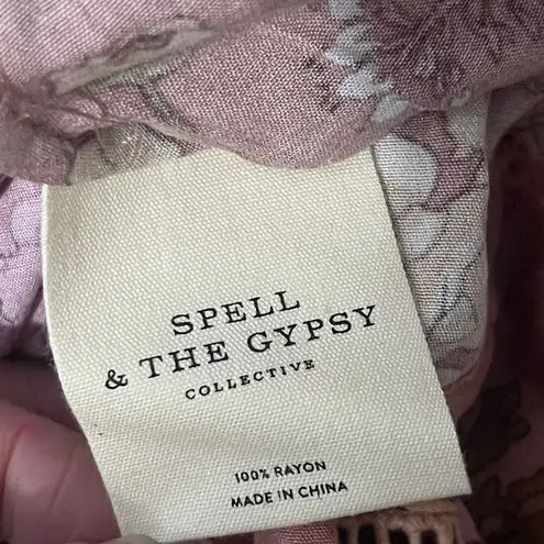 SPELL AND THE GYPSY Rosa 90s Mini Dress Size Small Pink NEW Floral Whimsical