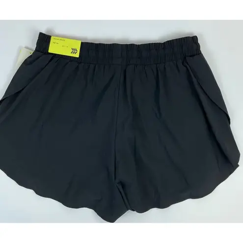 All In Motion Women's Woven Shorts High Rise Black Athletic Running Drawstring S