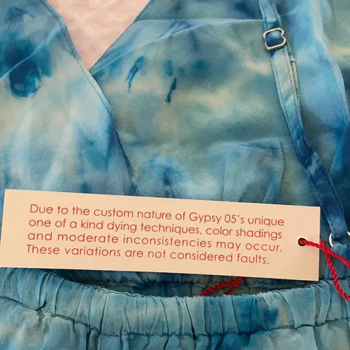 Gypsy 05 NEW! Silk Mini Sun Dress Small Turquoise