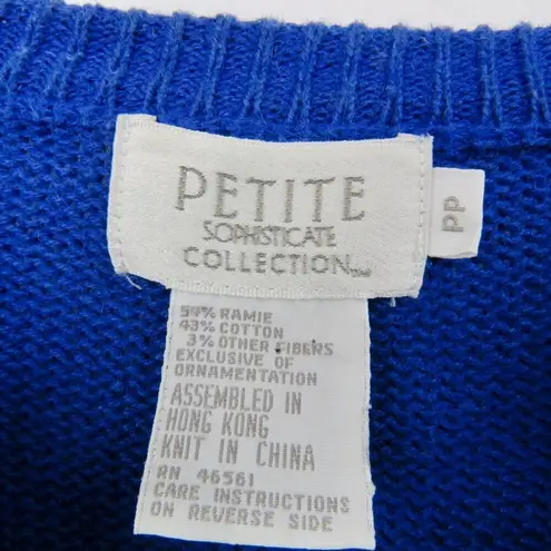 1980s Purple & Blue Chunky Knit Funky Vintage Abstract Geometric Sweater