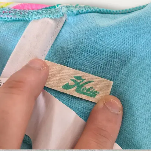 Hobie NWT Salt Air Stripe Keyhole High Neck Bikini Top Size Large