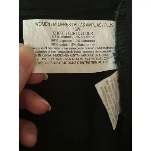 Gloria Vanderbilt Amanda Women’s 16W Short Dark Green Pants Stretch Cotton