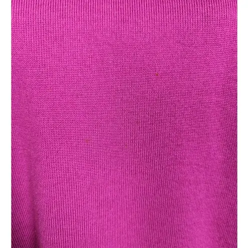 Vintage Marz Wool Short Sleeve Mock Neck Sweater Fuschia Size 14