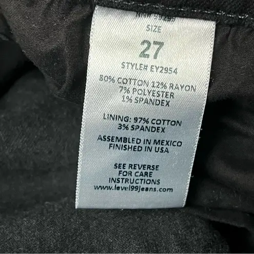 Level 99 Women’s Black Low Rise Skinny Jeans 27 | Distressed Goth Grunge Moto