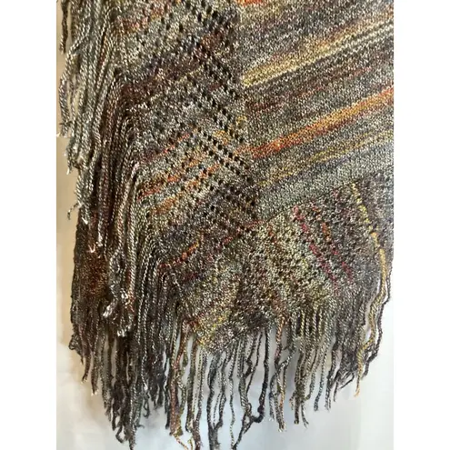 Boho Brown Open Front Fringe Cardigan Vest Women's S Fairy Western Hippie