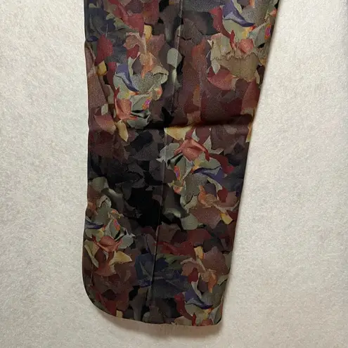Soft Surroundings  Dark Floral Ankle Length Pull On Pants Size Large Artsy