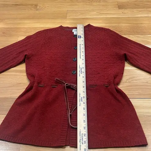 L.L.Bean  women’s 100% lambs wool cardigan sweater size medium.