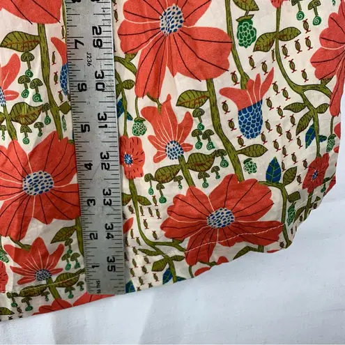 &merci &merci women's large Floral Dress open back Red white cream bridal garden sun