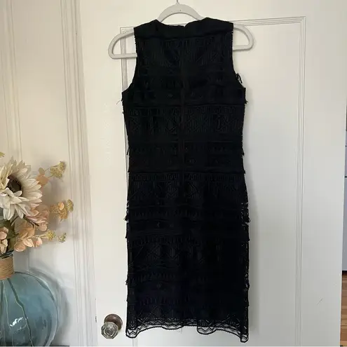 J. McLaughlin  Noreen Tiered Black Lace Dress Size 2 NWT