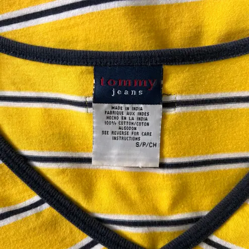 Tommy Hilfiger Vintage  Tommy Jeans Yellow Striped T-Shirt