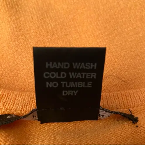 Bette Sung Vintage Sweater with Beaded Necklaces Small Orange