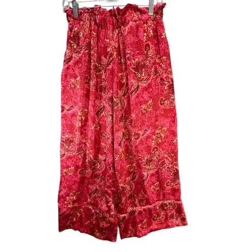 Free People  Goddess Lounge Pant Small Fruit Punch Combo Wide Leg Boho Oversized