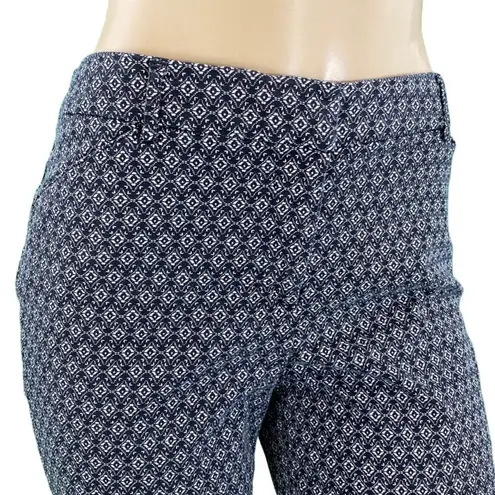 Zac and Rachel Black and White Diamond Print Slim Fit Dressy Ankle Pants