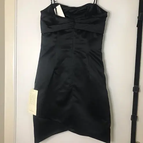 ABS Allen Schwartz NEW satin Black Strapless dress