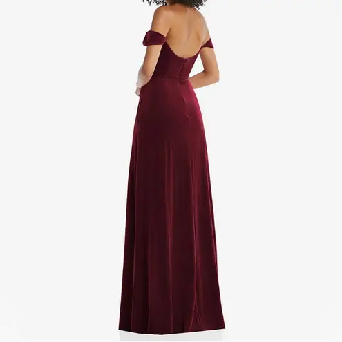 After Six Dessy 1551 - Off-the-Shoulder Flounce Sleeve Velvet Gown size 0