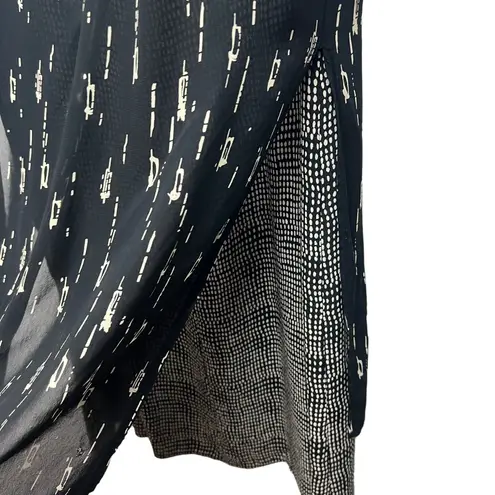 Jessica Howard Vintage V-Neck Short Sleeve Womens Overlay Maxi Dress Size Medium