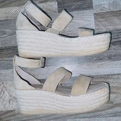 Coconuts by Matisse  Soire Beige Strappy Espadrilles Platform Sandals size 9.5