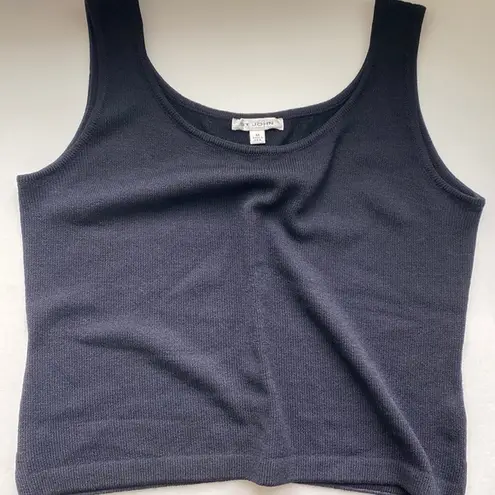 St. John Vintage Y2K black knit tank cami, size medium