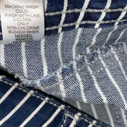 Cato  blue & white striped denim skirt size 8