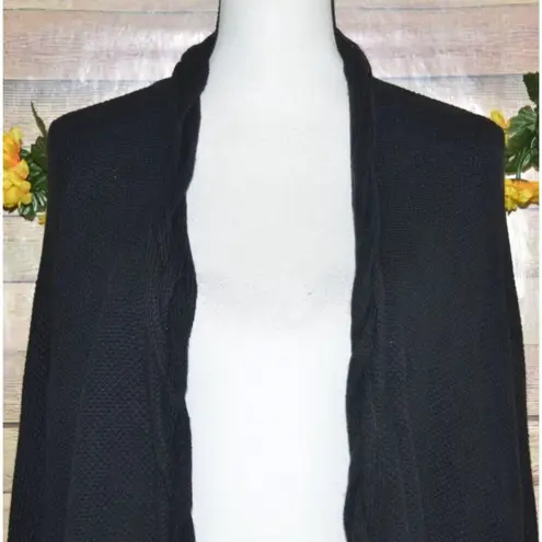 UGG Angeline XL Cape Poncho Ladies Black Cable Knit Sweater Arm Holes Pockets