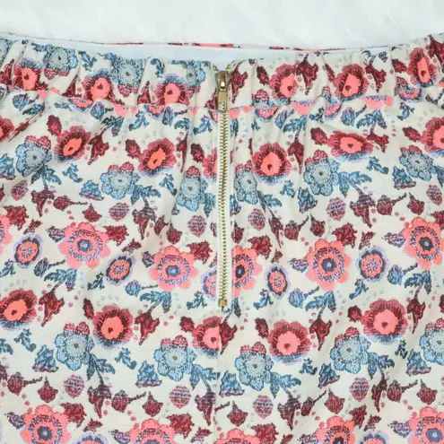 Y’COO PARIS | Floral Mini Skirt Flowers Size Small Red