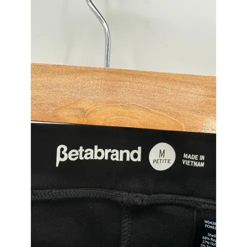 Betabrand Womens Black Pull on Mid Rise Stretch Yoga Tuxedo Dress Pants Size MP