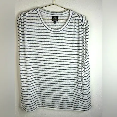 Bobeau 3X Striped Sleeveless Top Plus Size, Soft Stretch Knit, Casual Wear