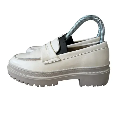 Patina Loafers Womens Size 6.5 Chunky Platform Beige Academia Preppy Y2K 90s Tan