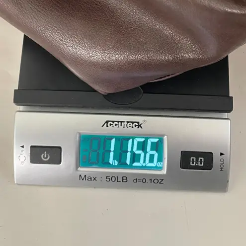 Avorio Brown Leather Tote Bag Shoulder Bag Hobo Bag Purse Charm Made in Italy