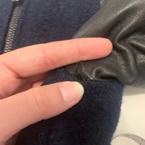 Scotch & Soda Maison Scotch Leather Wool Moto Jacket Size Medium