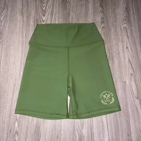 We Wore What Revolve Dark Green Tennis Biker Shorts
