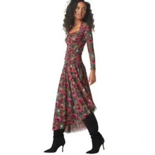 MISA Los Angeles NWT “Dania” Asymmetrical Floral Wrap Skirt Size Small