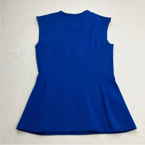 Judith & Charles Aria Sleeveless Zip Top Cobalt Blue Women Size 2 NEW *TINY FLAW