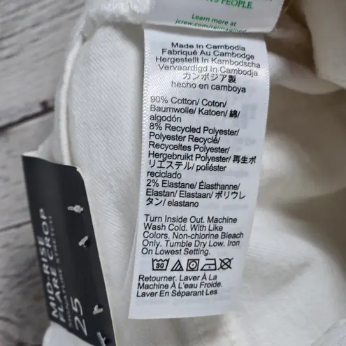 J. Crew Factory Flare crop white jean in signature stretch 25 NWT - Image 6