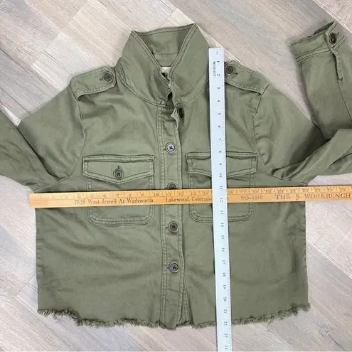 Wonderly Curvy Embroidered Back Twill Army Jacket Green 12W