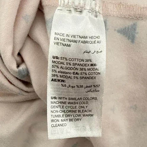 Soma Embraceable Sleepshirt Tree Stripe Porcelain Large 3/4 Sleeve Scoop Neck