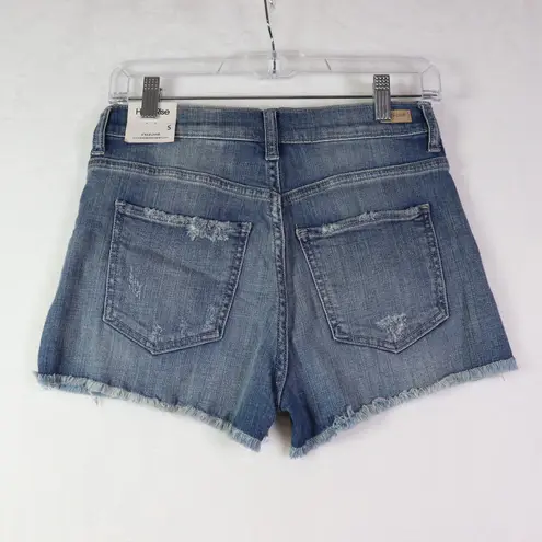 SNEAK PEEK Denim Shorts Distressed High Rise, Size S Blue