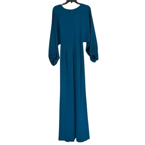 Sachin + Babi Womens Size 6 Teal Gabby V Neck Long Sleeve Beaded Maxi Gown NWT