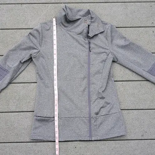 Mondetta Gray Asymmetrical Zip Up Jacket