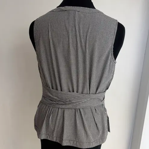 Max jeans Gingham Sleeveless Blouse NWOT
