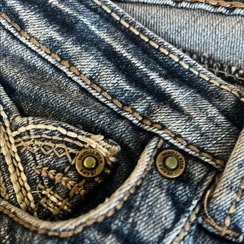 Stylish Blue Vanilla Start Jeans Bootcut with Distressed Finish Size 10