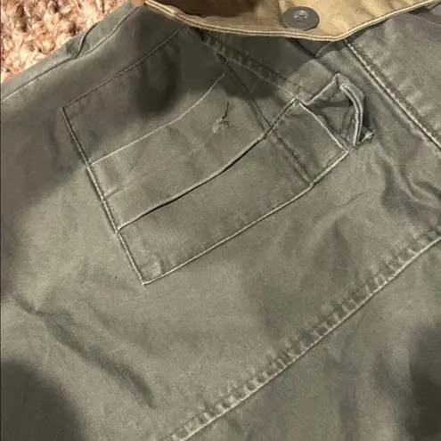 Miss Sixty Duo-Toned Army Green Cargo Pencil Skirt Size Medium