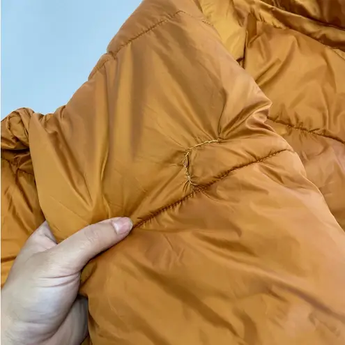 NVLT Jacket Womens Small Orange Wonder Puffer Coat Hooded High Neck Full Zip