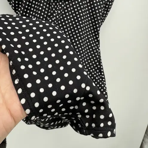 Jantzen Classics Black One Piece Polka Dot Swimsuit Medium