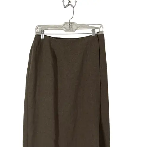 Preston & York Size 12 Large Vintage Wool Blend Academia Brown Maxi Skirt
