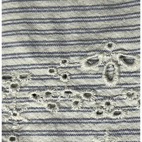 Tabitha Webb Sleepwear Womens Blue Sleeveless Striped Cotton Lace Hem Cami XL