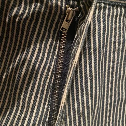 Isabel Marant Size 28 Crop Trouser Pants Blue White Pinstripe Coastal Nautical